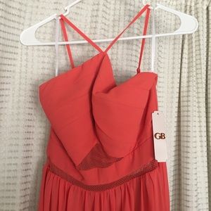 Coral floor length dress